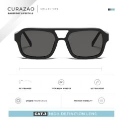 Curazao Black / Black -The Indian Face Ventas HK 013 01 06