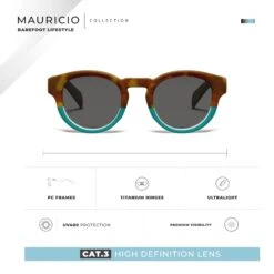 Mauricio Tortoise / Blue / Black -The Indian Face Ventas HK 014 03 06