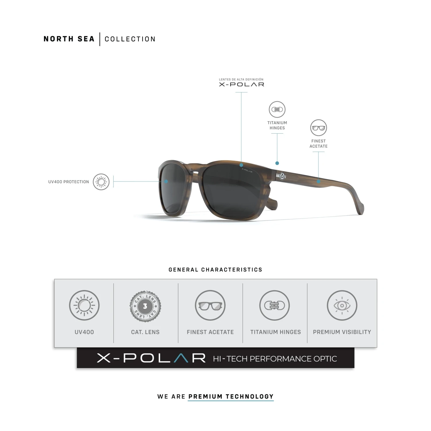 North Sea Brown Tortoise / Black 14 North Sea Brown Tortoise / Black - Imagen 12